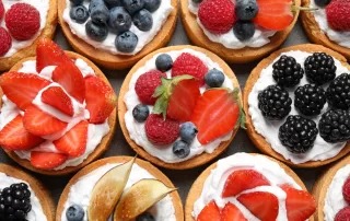 pastries and fruit tarts